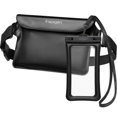Husa + geanta subacvatica - Spigen Waist Bag & Waterproof Case A621 - Black - 2