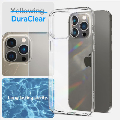 Husa pentru iPhone 14 Pro + 2x Folie - Spigen Crystal Pack 360 - Crystal Clear - 2
