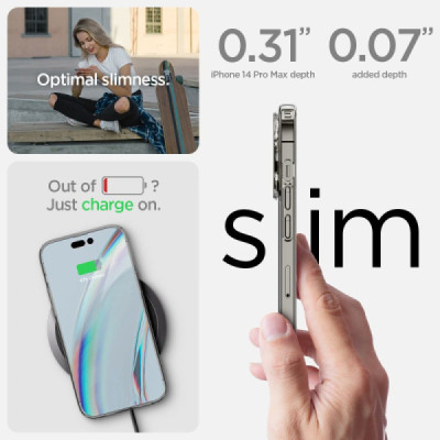 Husa pentru iPhone 14 Pro + 2x Folie - Spigen Crystal Pack 360 - Crystal Clear - 4