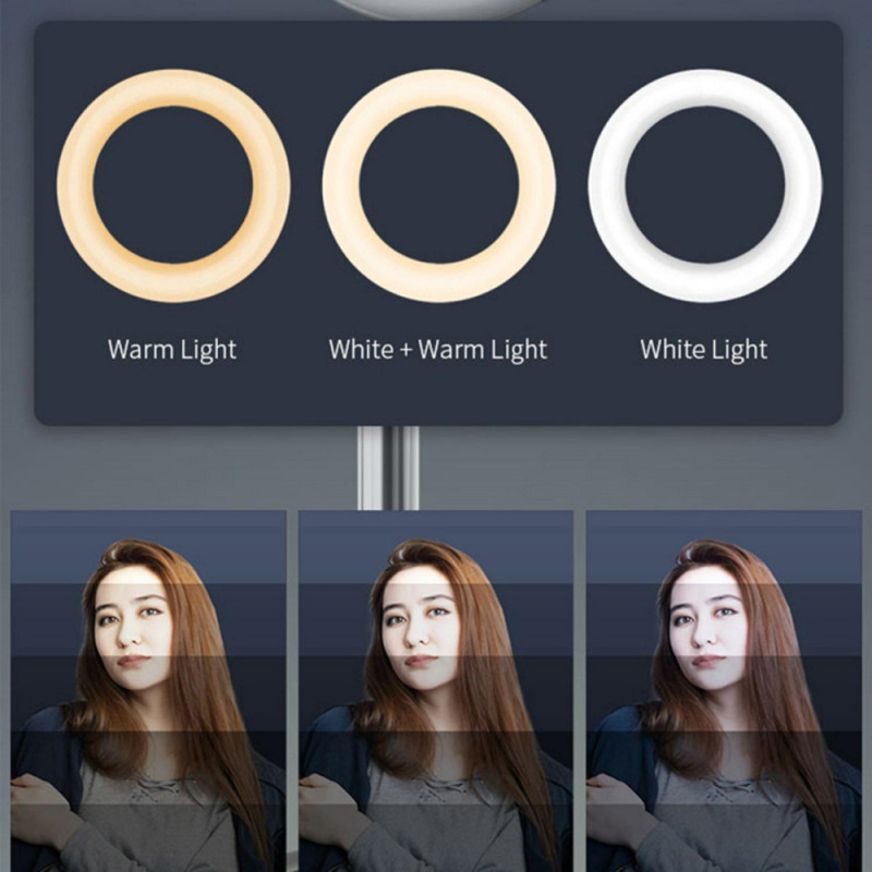 Selfie ring light cu trepied Bluetooth Usams, 168cm, US-ZB241 - 7