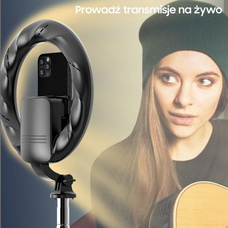 Selfie ring light cu trepied Bluetooth Usams, 168cm, US-ZB241 - 8