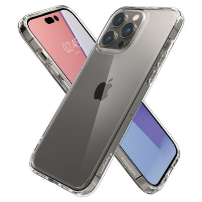 Husa pentru iPhone 14 Pro Max - Spigen Ultra Hybrid - Crystal Clear - 4