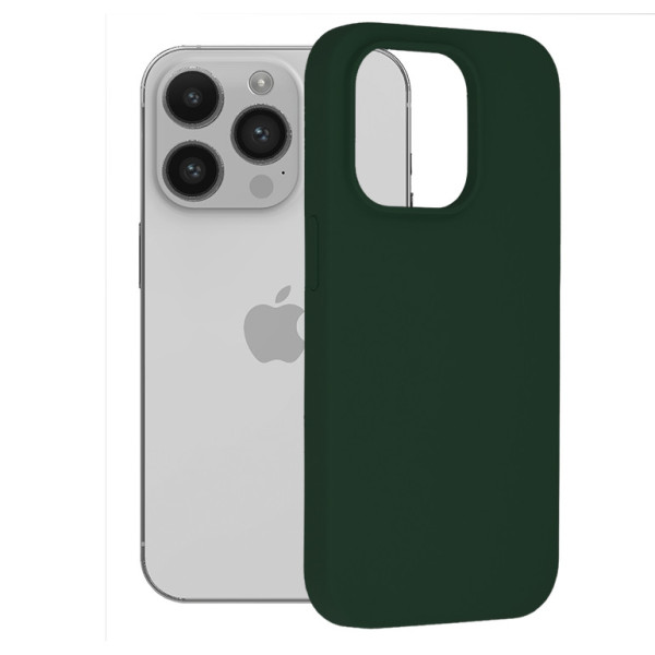 Husa pentru iPhone 14 Pro - Techsuit Soft Edge Silicone - Dark Green
