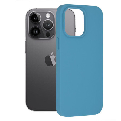 Husa pentru iPhone 14 Pro Max - Techsuit Soft Edge Silicone - Denim Blue - 1