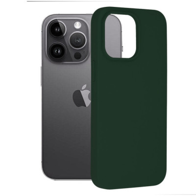 Husa pentru iPhone 14 Pro Max - Techsuit Soft Edge Silicone - Dark Green - 1