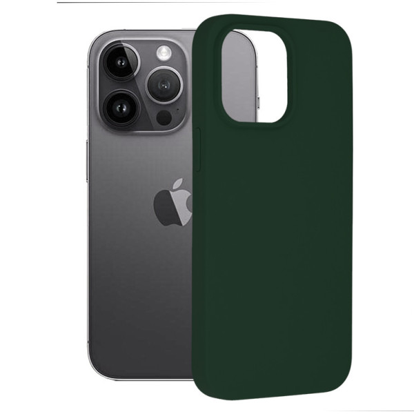 Husa pentru iPhone 14 Pro Max - Techsuit Soft Edge Silicone - Dark Green