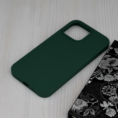 Husa pentru iPhone 14 Pro Max - Techsuit Soft Edge Silicone - Dark Green - 3