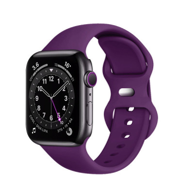 Curea pentru Apple Watch 1/2/3/4/5/6/7/8/9/SE/SE 2/Ultra/Ultra 2 (42/44/45/49mm) - Techsuit Watchband (W031) - Dark Purple - 1