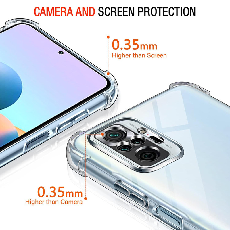 Husa Xiaomi Redmi Note 10 Pro Techsuit Shockproof Clear Silicone, transparenta - 2