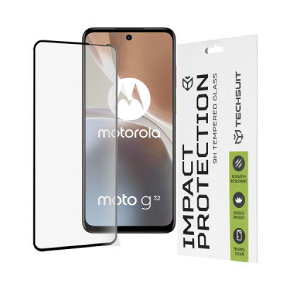Folie pentru Motorola Moto G32 - Techsuit 111D Full Cover / Full Glue Glass - Negru - 1