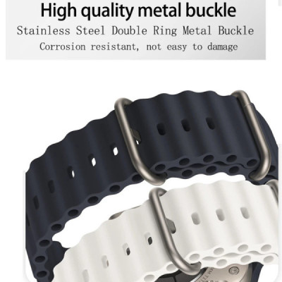 Curea pentru Apple Watch 1/2/3/4/5/6/7/8/9/SE/SE 2 (38/40/41mm) - Techsuit Watchband (W038) - White - 6