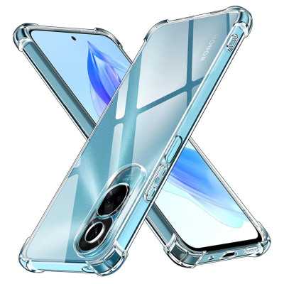 Husa Honor 90 Lite Techsuit Shockproof Clear Silicone, transparenta - 1