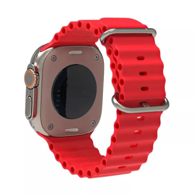 Curea pentru Apple Watch 1/2/3/4/5/6/7/8/9/SE/SE 2/Ultra/Ultra 2 (42/44/45/49mm) - Techsuit Watchband (W038) - Red - 2