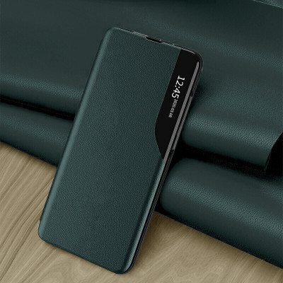 Husa Honor Magic5 Lite Eco Leather View flip tip carte, verde - 4