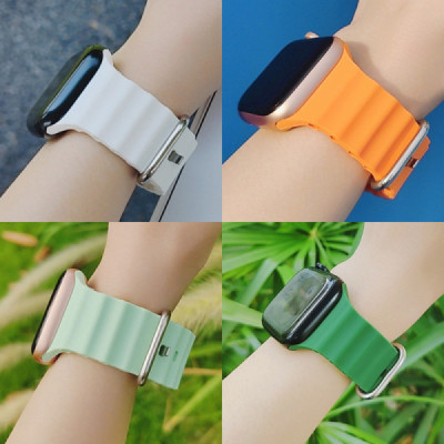 Curea pentru Apple Watch 1/2/3/4/5/6/7/8/9/SE/SE 2 (38/40/41mm) - Techsuit Watchband (W038) - Army Green - 5