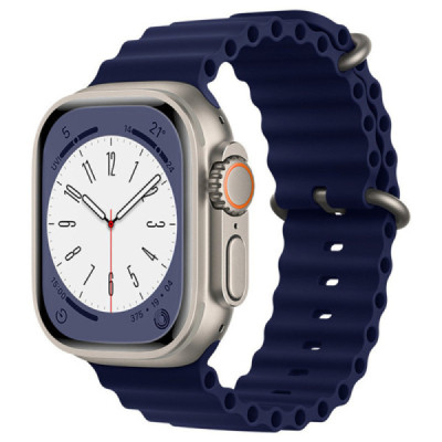 Curea pentru Apple Watch 1/2/3/4/5/6/7/8/9/SE/SE 2/Ultra/Ultra 2 (42/44/45/49mm) - Techsuit Watchband (W038) - Dark Blue - 1