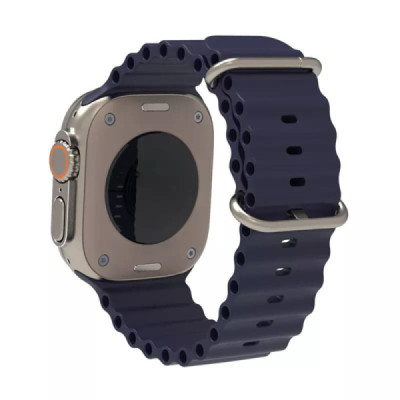 Curea pentru Apple Watch 1/2/3/4/5/6/7/8/9/SE/SE 2/Ultra/Ultra 2 (42/44/45/49mm) - Techsuit Watchband (W038) - Dark Blue - 3