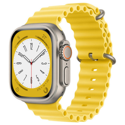 Curea pentru Apple Watch 1/2/3/4/5/6/7/8/9/SE/SE 2/Ultra/Ultra 2 (42/44/45/49mm) - Techsuit Watchband (W038) - Yellow - 1