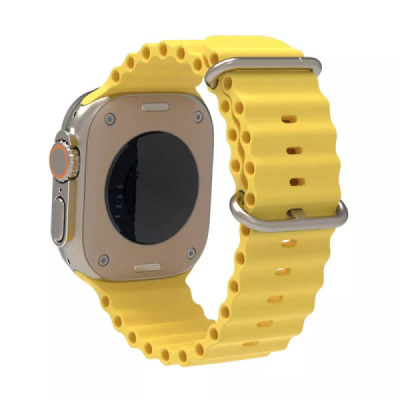 Curea pentru Apple Watch 1/2/3/4/5/6/7/8/9/SE/SE 2/Ultra/Ultra 2 (42/44/45/49mm) - Techsuit Watchband (W038) - Yellow - 2