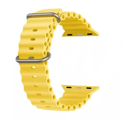 Curea pentruApple Watch 1/2/3/4/5/6/7/8/9/SE/SE 2 (38/40/41mm) - Techsuit Watchband (W038) - Yellow - 3
