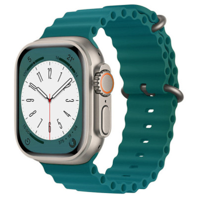 Curea pentru Apple Watch 1/2/3/4/5/6/7/8/9/SE/SE 2 (38/40/41mm) - Techsuit Watchband (W038) - Office Green - 1