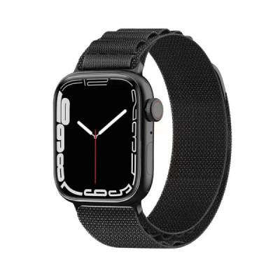 Curea pentru Apple Watch 1/2/3/4/5/6/7/8/9/SE/SE 2/Ultra/Ultra 2 (42/44/45/49mm) - Techsuit Watchband (W037) - Black - 1