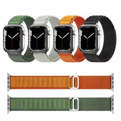 Curea pentru Apple Watch 1/2/3/4/5/6/7/8/9/SE/SE 2/Ultra/Ultra 2 (42/44/45/49mm) - Techsuit Watchband (W037) - Black - 4