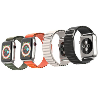 Curea pentru Apple Watch 1/2/3/4/5/6/7/8/9/SE/SE 2/Ultra/Ultra 2 (42/44/45/49mm) - Techsuit Watchband (W037) - Black - 5