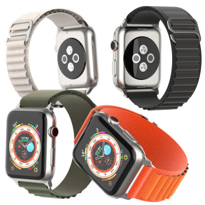 Curea pentru Apple Watch 1/2/3/4/5/6/7/8/9/SE/SE 2/Ultra/Ultra 2 (42/44/45/49mm) - Techsuit Watchband (W037) - Black - 6