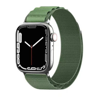 Curea pentru Apple Watch 1/2/3/4/5/6/7/8/9/SE/SE 2/Ultra/Ultra 2 (42/44/45/49mm) - Techsuit Watchband (W037) - Army Green - 1