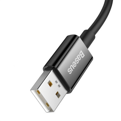 Cablu de Date USB la Type-C 65W, 2m - Baseus Superior Series (CAYS001001) - Black - 2