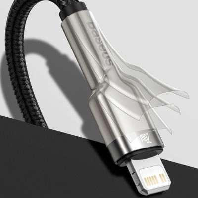 Cablu de Date USB la Lightning 2.4A, 2m - Baseus Cafule (CALJK-B01) - Black - 6