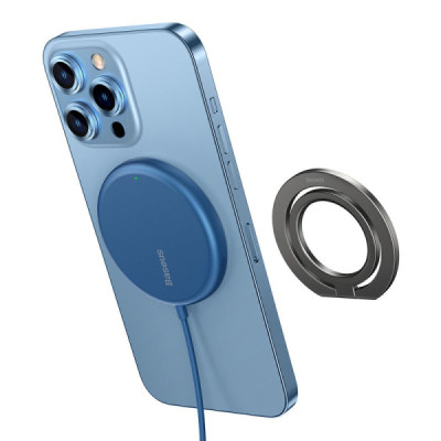 Suport Inel Telefon - Baseus Halo Series Foldable (SUCH000013) - Grey - 6