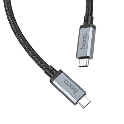 Cablu de Date Type-C la Type-C 100W, 5A, 4K@60Hz, 1m - Hoco (US05) - Black - 3