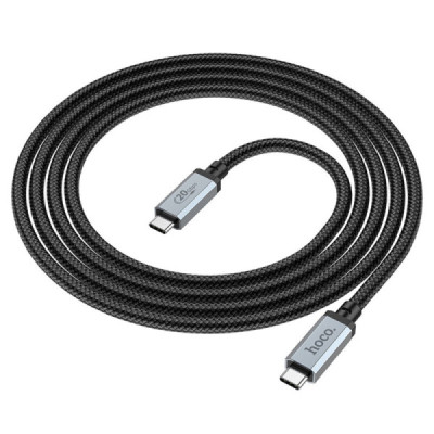 Cablu de Date Type-C la Type-C 100W, 5A, 4K@60Hz, 1m - Hoco (US05) - Black - 4