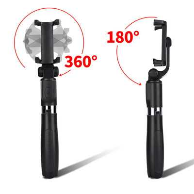 Selfie Stick Bluetooth cu trepied, telecomanda Techsuit L01, 70cm - 2