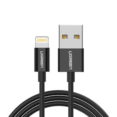 Cablu de Date USB la Lightning, 2m - Ugreen (80823) - Black - 2