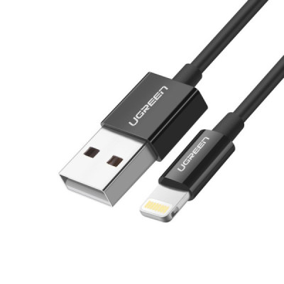 Cablu de Date USB la Lightning, 2m - Ugreen (80823) - Black - 3