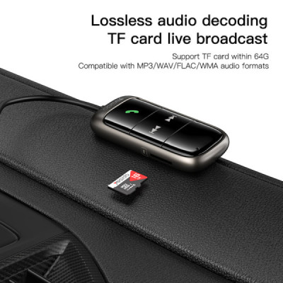 Modulator FM Bluetooth, card TF - Yesido receiver (YAU32) - Black - 3