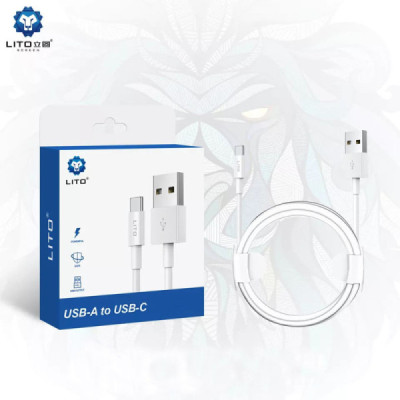 Cablu de Date USB la Type-C 2.4A, 2m - Lito - White - 7