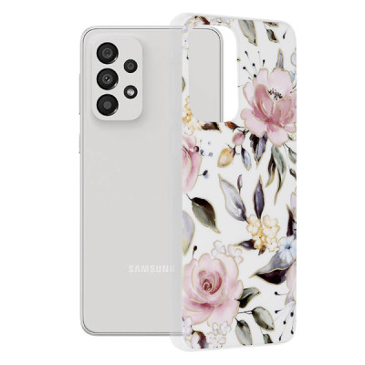 Husa pentru Samsung Galaxy A33 5G - Techsuit Marble Series - Chloe White - 1