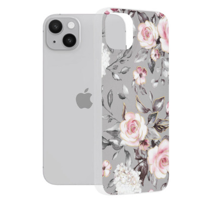 Husa pentru iPhone 14 Plus - Techsuit Marble Series - Bloom of Ruth Gray - 1