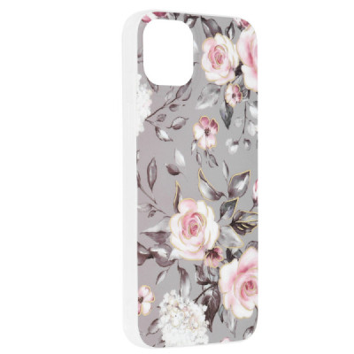 Husa pentru iPhone 14 Plus - Techsuit Marble Series - Bloom of Ruth Gray - 2