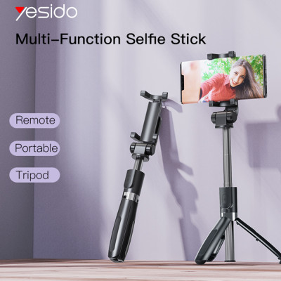 Selfie stick wireless bluetooth cu trepied Yesido SF11, negru - 3