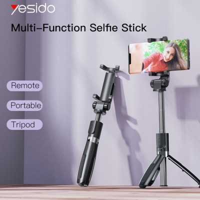 Selfie stick wireless bluetooth cu trepied Yesido SF11, negru - 3