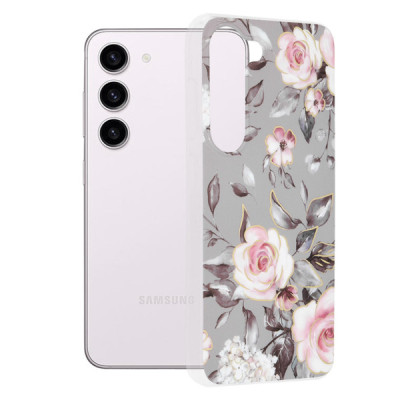 Husa pentru Samsung Galaxy S23 - Techsuit Marble Series - Bloom of Ruth Gray - 1