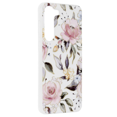 Husa pentru Samsung Galaxy S23 Plus - Techsuit Marble Series - Chloe White - 2