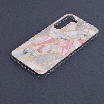 Husa pentru Samsung Galaxy S23 Plus - Techsuit Marble Series - Pink Hex - 5