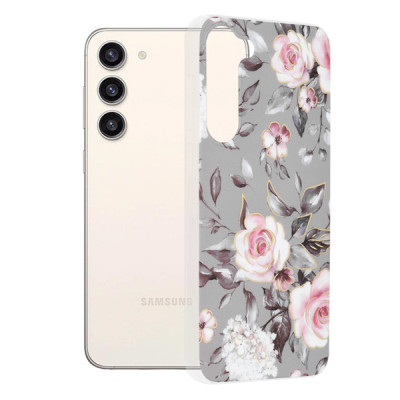 Husa pentru Samsung Galaxy S23 Plus - Techsuit Marble Series - Bloom of Ruth Gray - 1