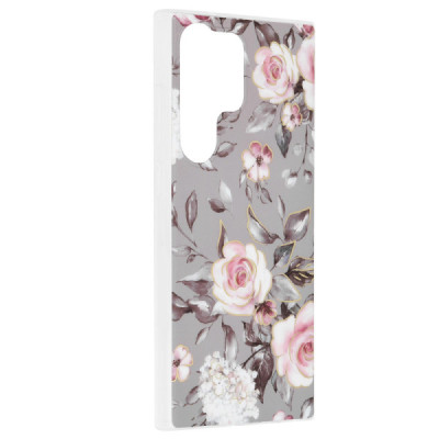Husa pentru Samsung Galaxy S23 Ultra - Techsuit Marble Series - Bloom of Ruth Gray - 6